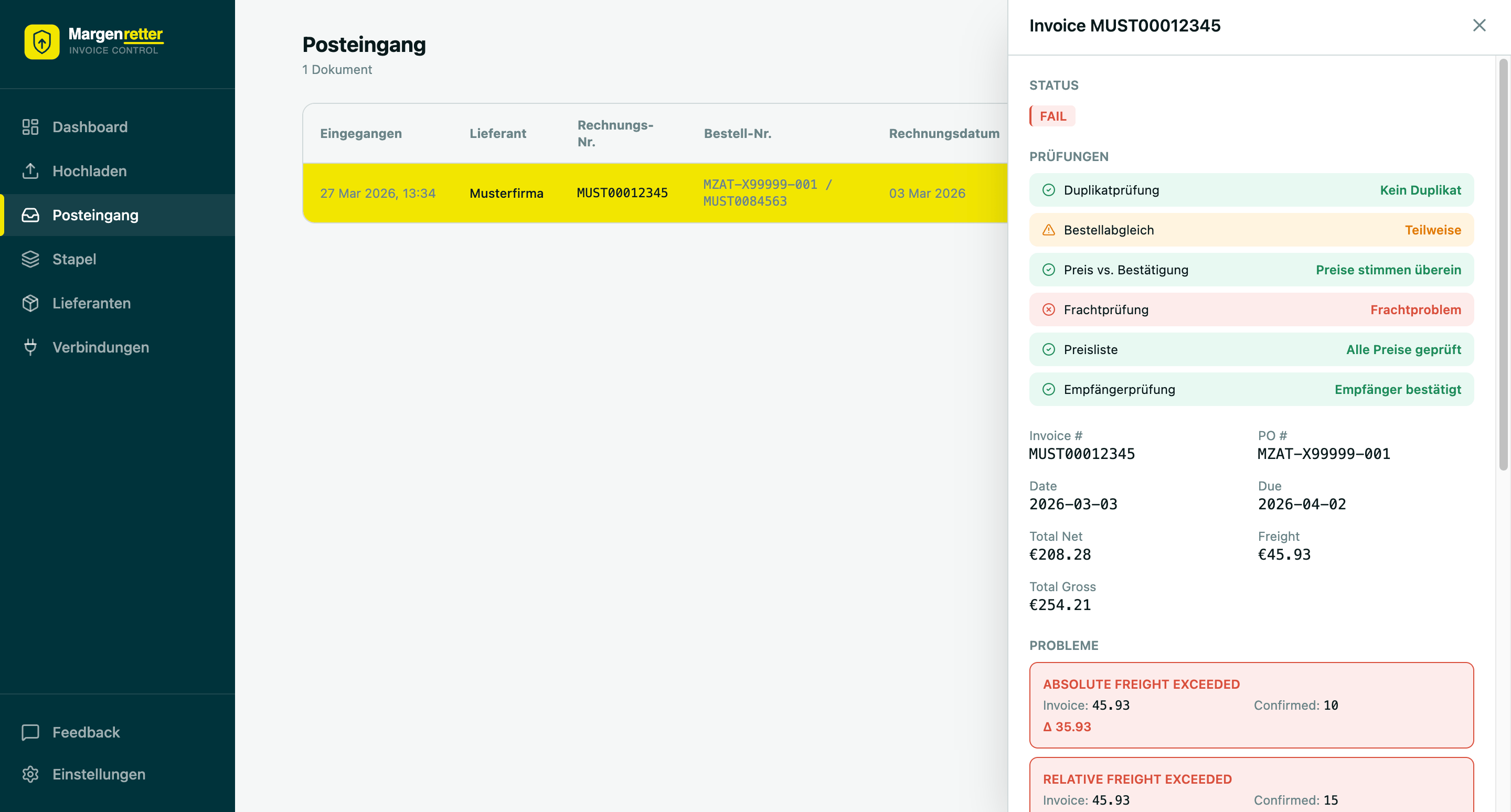 Margenretter Posteingang